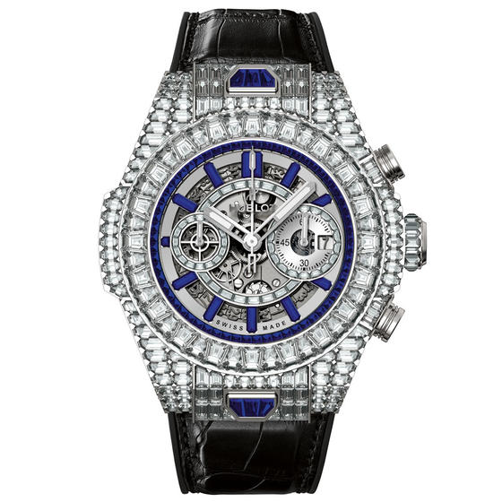 Hublot Replica BIG BANG UNICO HAUTE JOAILLERIE WHITE DIAMONDS & BLUE SAPPHIRES 411.WX.9041.LR.9941